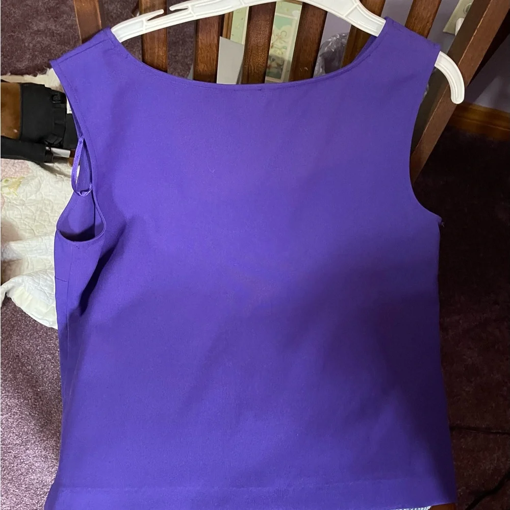 K Studio Vibrant Purple Dressy Tank Top. Size 16. NWOT! - Picture 2 of 5